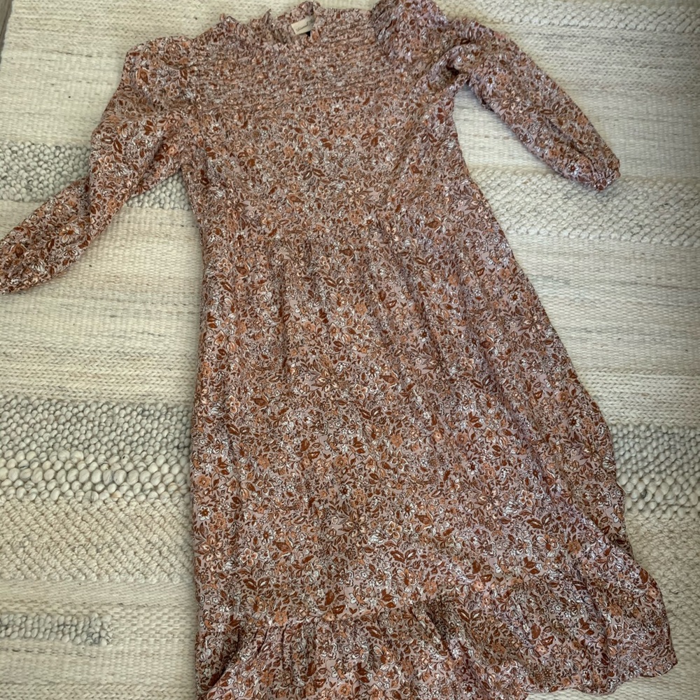 COPY - Boho UT Floral lightweight Dress natural colors. Size Small.
